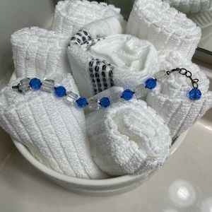 Blue and white Crystal Bracelet